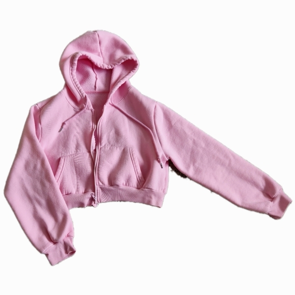 Pink Crop Hoodie - Picture 2 of 2